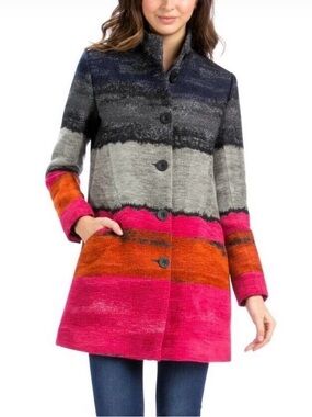 Desigual Size 46 XXL Tango Passion Button Closure Coat Jacket womens